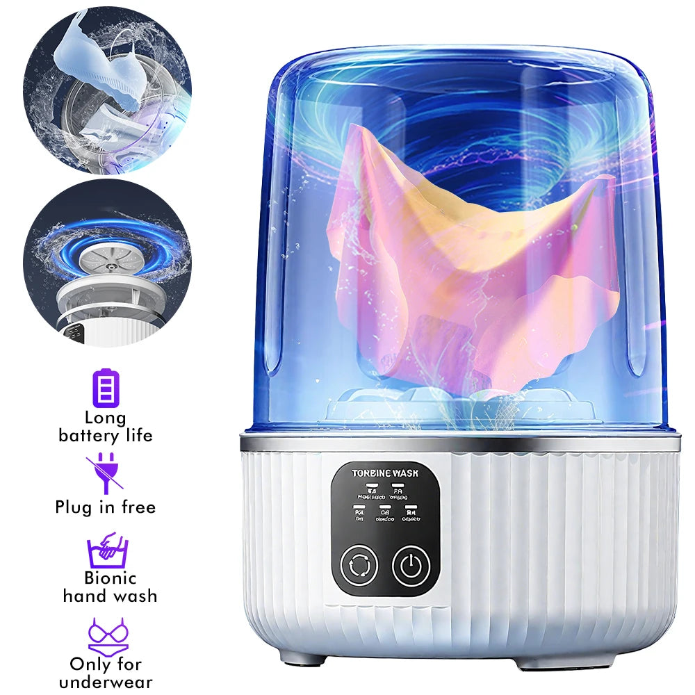 15L Rechargeable Cordless Mini Washing Machine. Portable Compact Washer