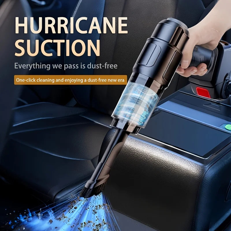 Premium Cordless Handheld Car Vacuum Cleaner | Rechargeable Brushless Motor Vacuum with Dual Batteries & Multi-Surface Cleaning Attachments