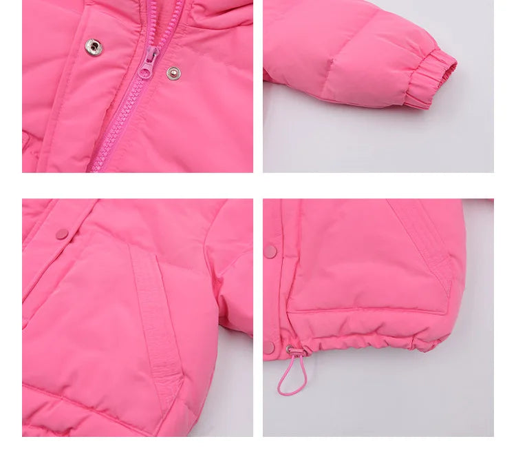 Children Thick Padded Coat Parka Warm Outerwear For Toddlers