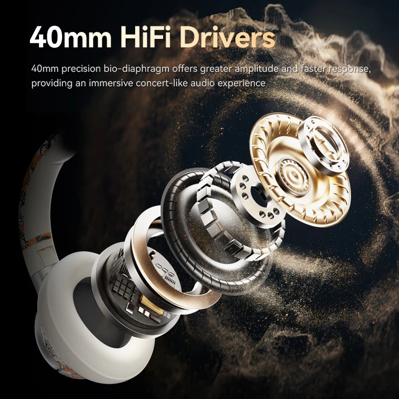 Wireless LED Light-Up Graffiti Style Bluetooth Over-Ear Headphones