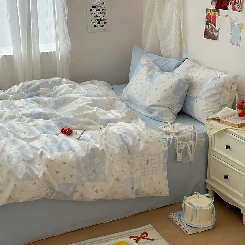 Ruffled Bedding Set.  Duvet Cover & Pillowcase Set