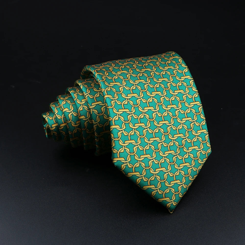 51 Styles Men's Silk Ties Jacquard Striped Plaid Floral Necktie Accessories Daily Wear Shirt Suit Cravat Wedding Party Gift