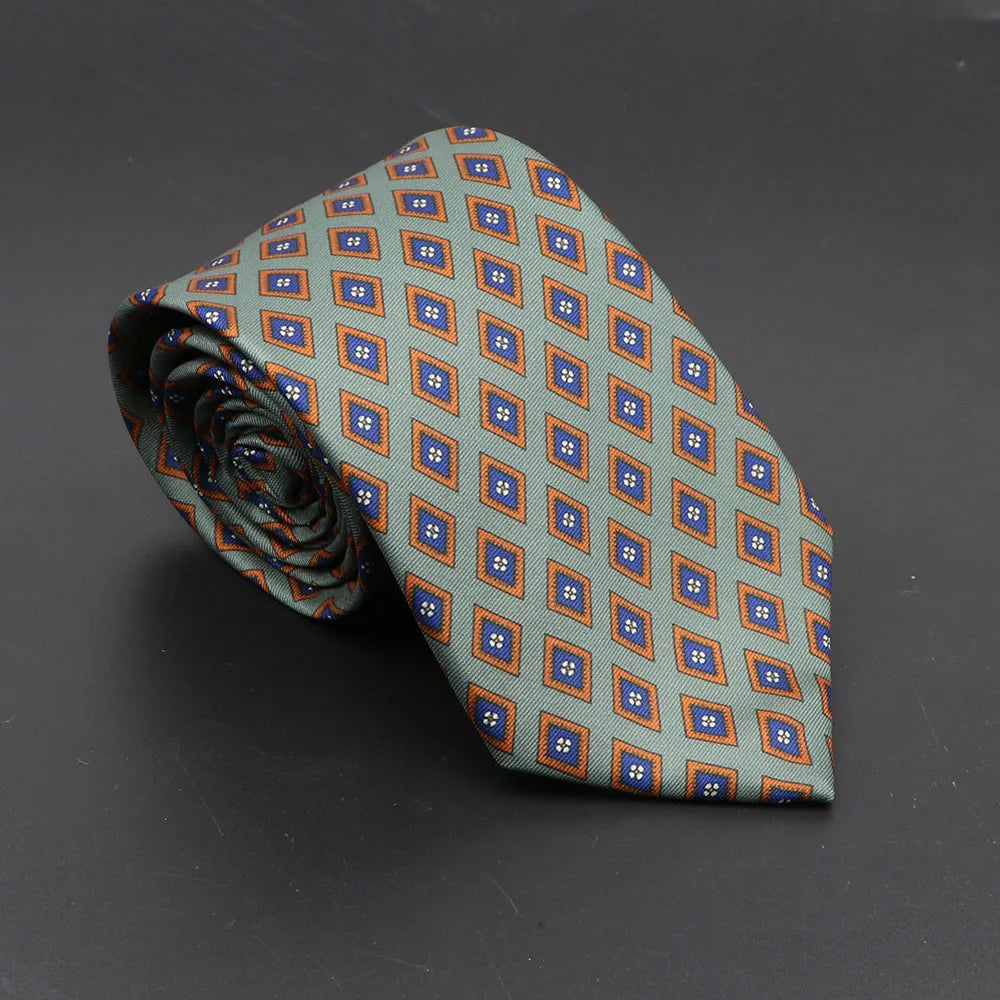 Luxury Floral & Paisley Men’s Silk Necktie .Wedding & Business Tie