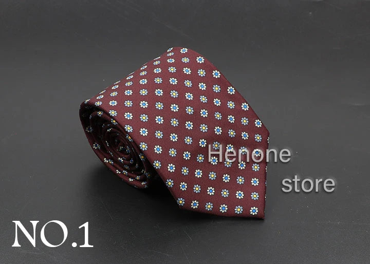 Luxury Floral & Paisley Men’s Silk Necktie .Wedding & Business Tie