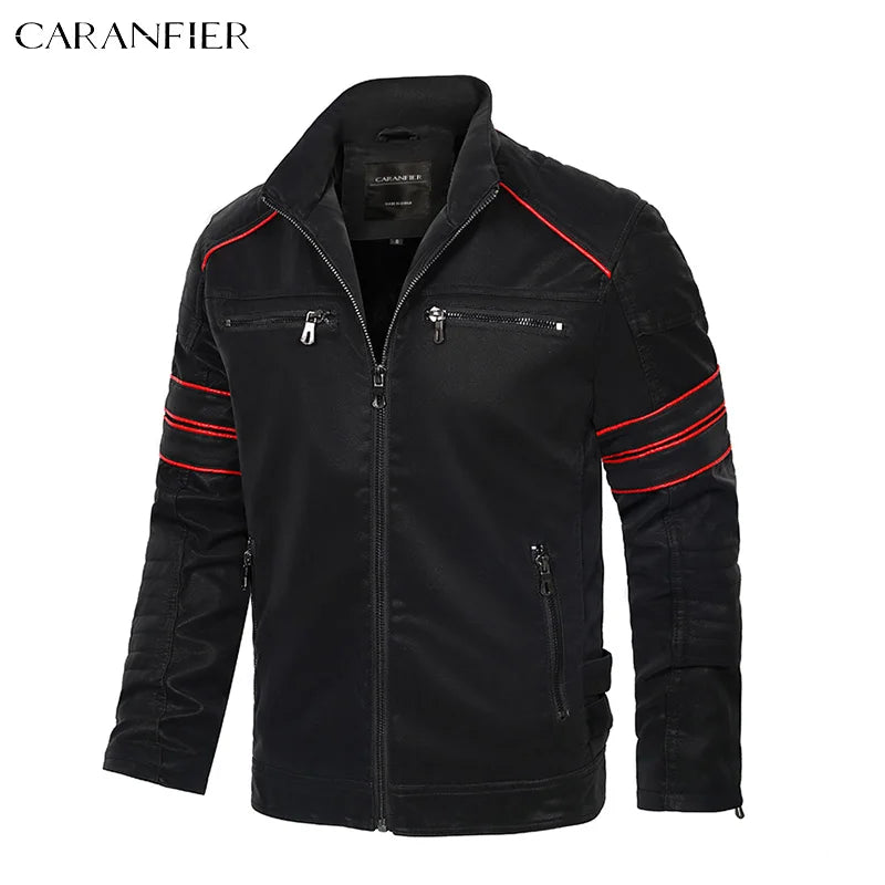 Men’s Retro Leather Moto Jacket