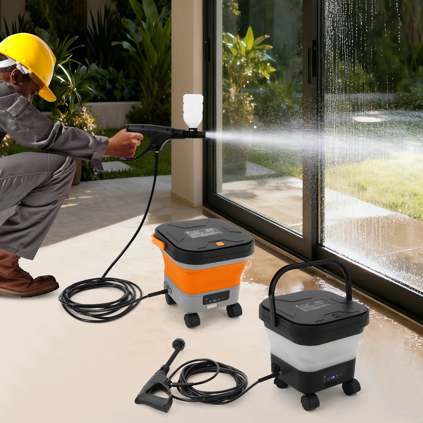 Cordless Portable Pressure Washer 23Bar Rechargeable High Pressure Cleaner for Cars, Patios & Outdoor Cleaning  Product Description