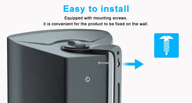 Herdio 6.5" 400W 2PCS Indoor Outdoor Bluetooth Speakers Wall Mount Speakers Waterproof Weather Resistant For Patio Garage Home