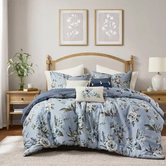 7PCS King Vintage Floral Comforter Set