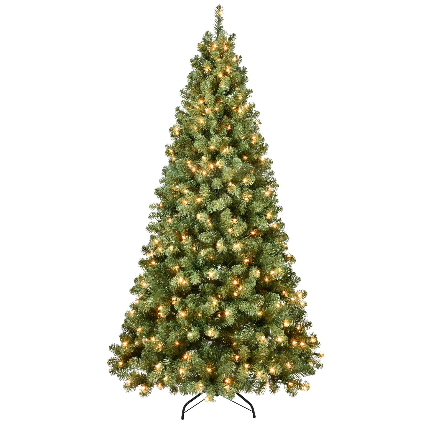 7ft Premium Pre-Lit Christmas Tree with 450 LED Lights . Realistic Full Pine Design for Home & Holiday Décor
