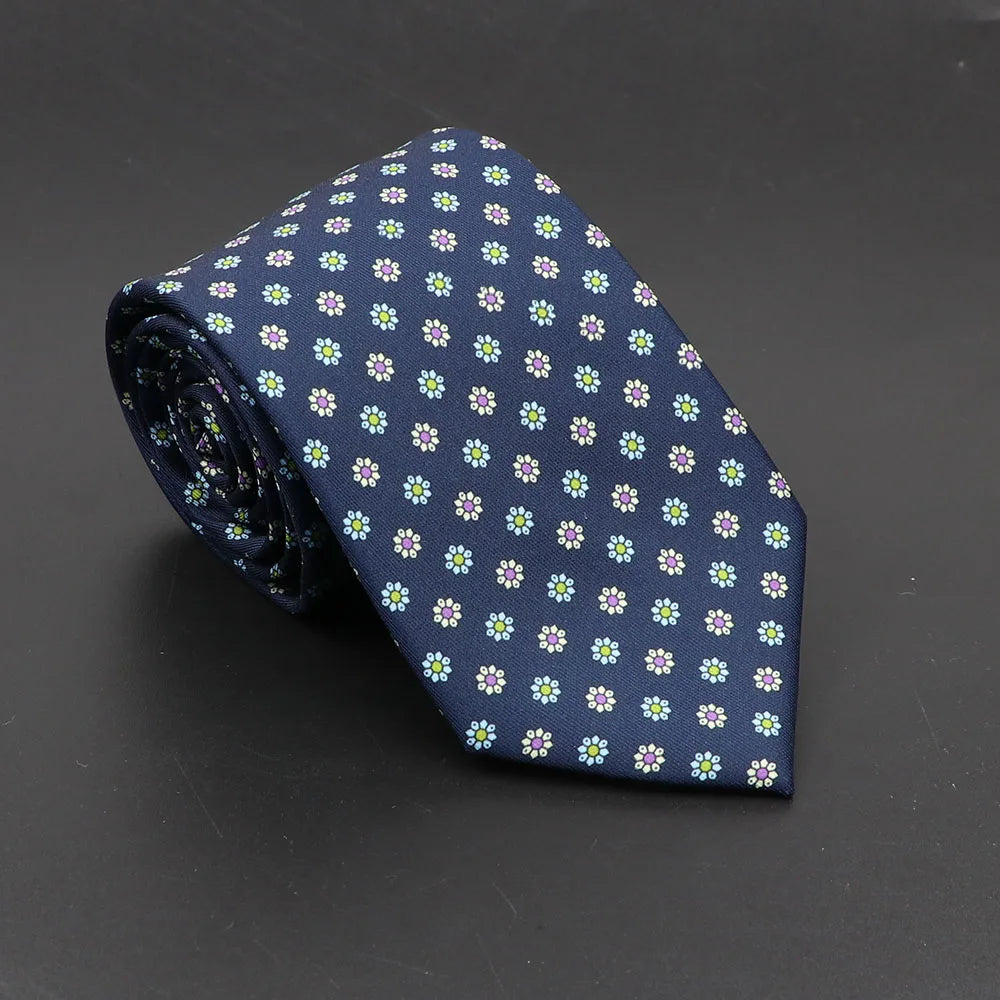 Luxury Floral & Paisley Men’s Silk Necktie .Wedding & Business Tie