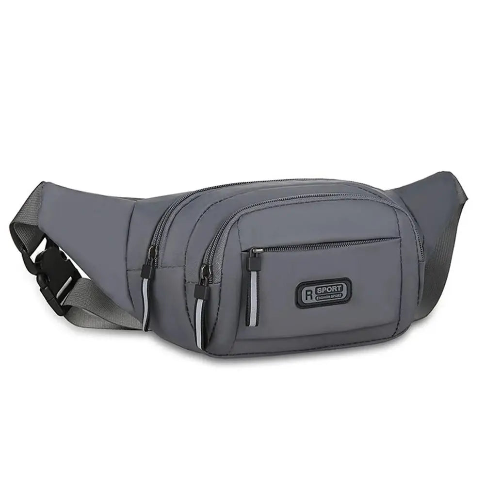 Large Capacity Men’s Nylon Waist Bag with Adjustable Strap
