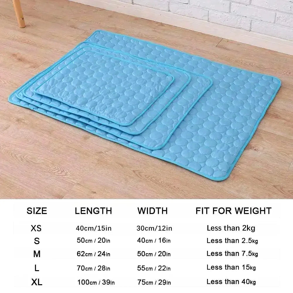 Ice Silk Cooling Dog & Cat Mat | Breathable Summer Cooling Pad for Pets