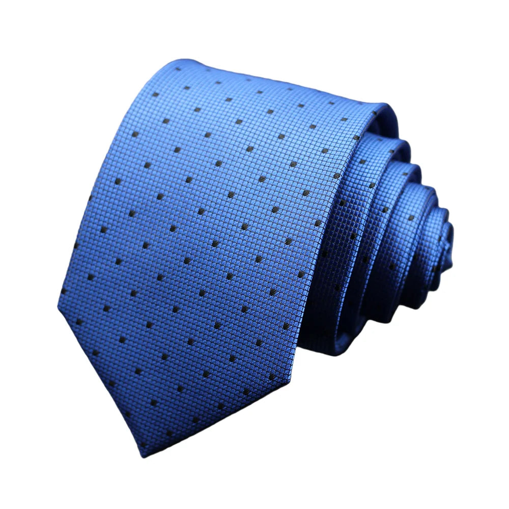 Men’s Classic 7cm Polka Dot Necktie. Luxury Business, Wedding & Formal Dress Tie