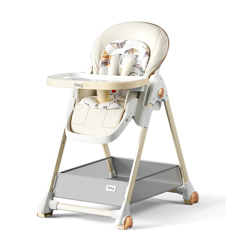 7-in-1 Convertible Baby High Chair with Adjustable Tray & Foldable Design