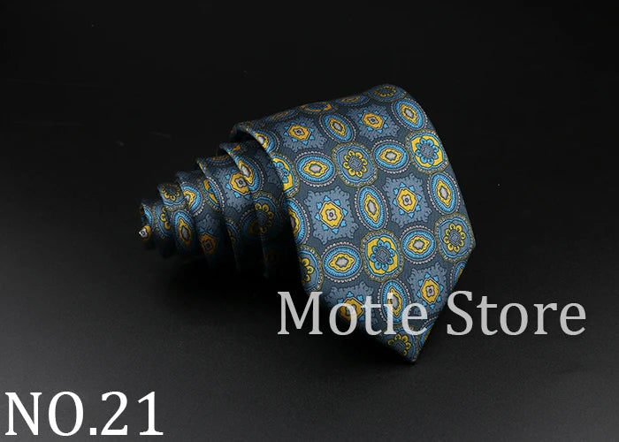 51 Styles Men's Silk Ties Jacquard Striped Plaid Floral Necktie Accessories Daily Wear Shirt Suit Cravat Wedding Party Gift