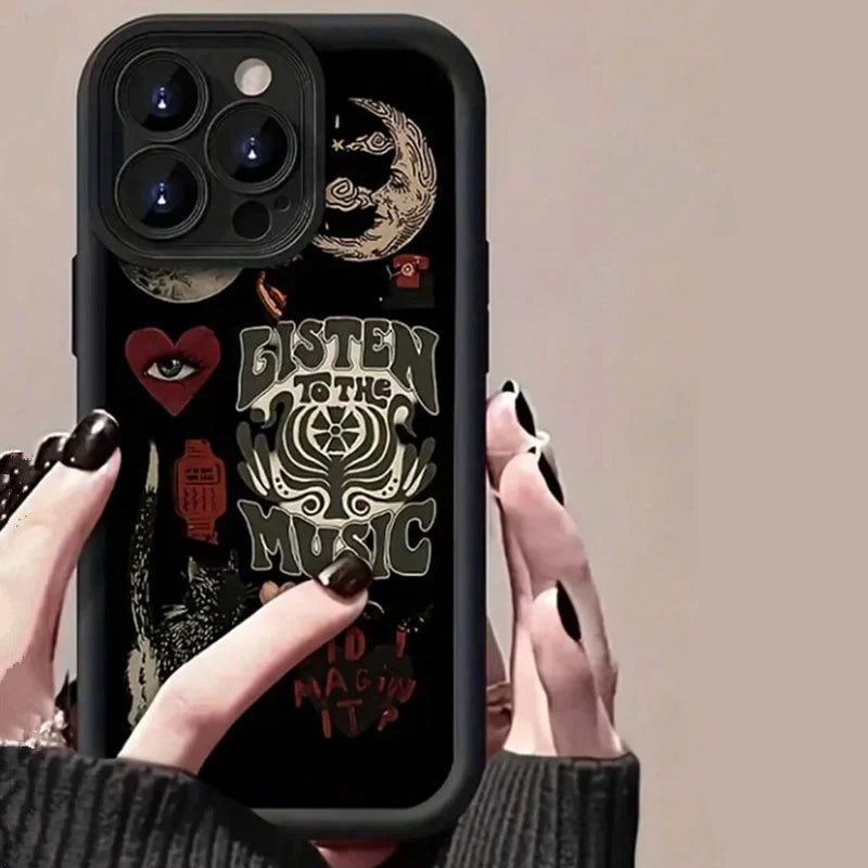 Aesthetic Sun & Moon Glass Phone Case