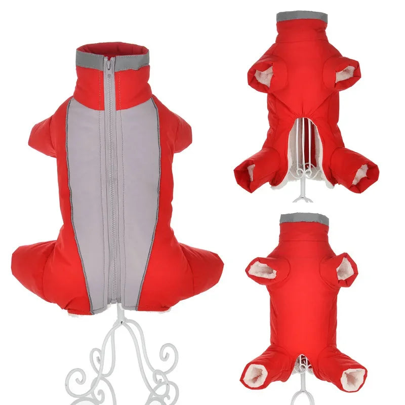 Winter Clothes For Small Dogs Warm Fleece Puppy Pet Coat Jacket Waterproof Reflective Dog Jumpsuits Chihuahua Clothing Overalls