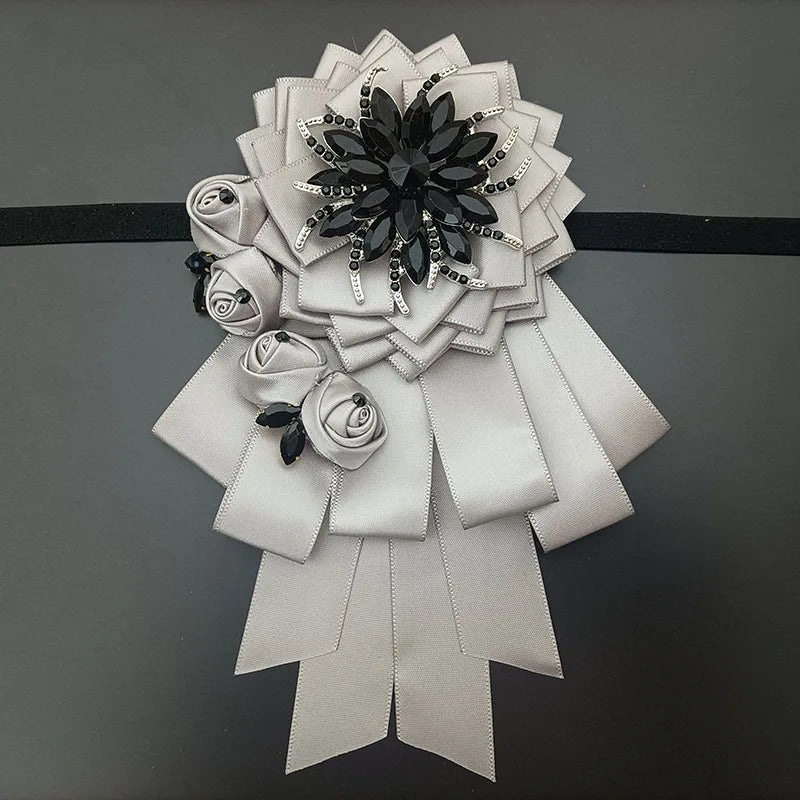 Luxury Handmade Jeweled Men’s Bow Tie | Premium Crystal Brooch Formal Wedding & Business Bow Tie