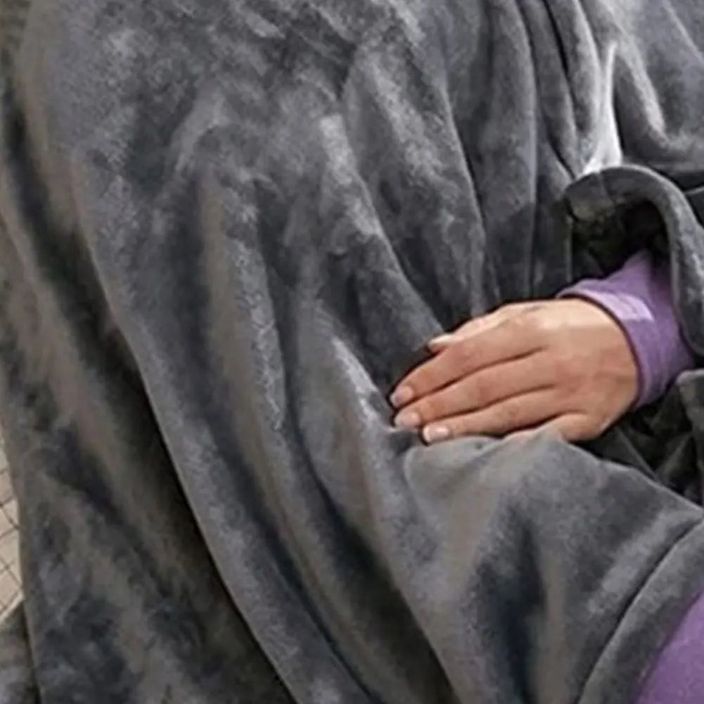 USB Electric Heated Blanket 3 Heating Levels Fleece Heated Blanket Wearable Coral Velvet Blanket Quickly Heated Cape Pad