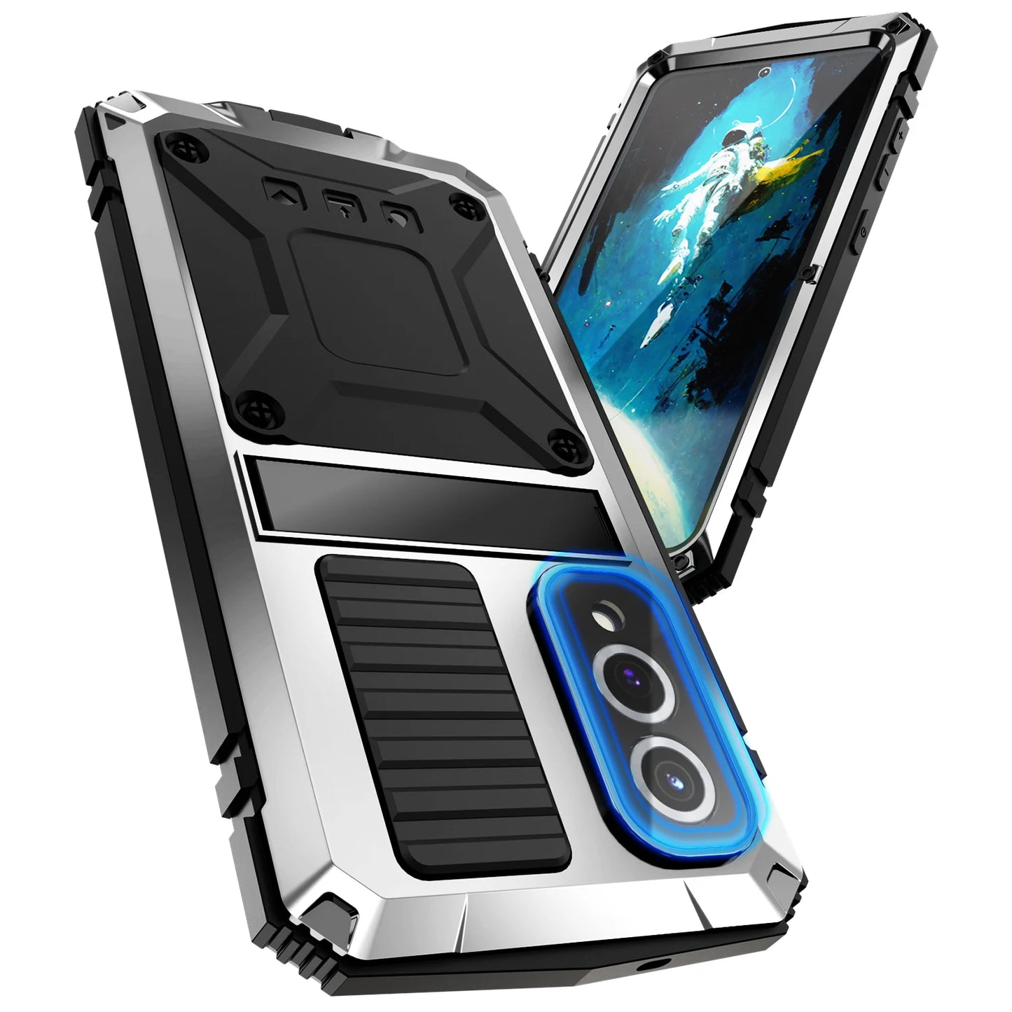 Rugged Shockproof Case for Samsung S25 Edge S24 Plus S23 Plus S25 Ultra Aluminum Metal Protective Cover