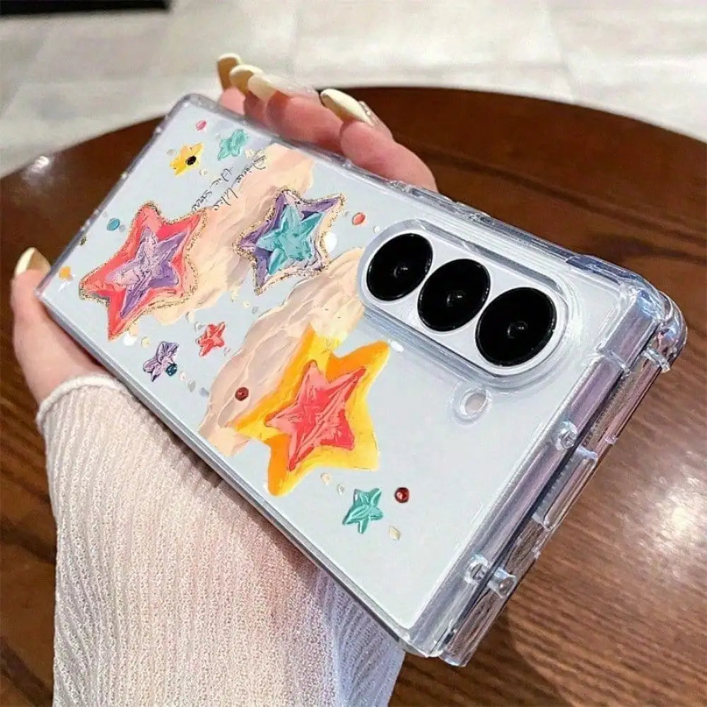 Transparent PC Foldable Phone Case | Wild Tiger Print | Shock- and Scratch-Resistant Full-Coverage Case, Compatible with Samsung Galaxy Z Fold 3, 4, 5, 6, 7; Samsung Galaxy Z Flip 3, 4, 5, 6, 7; and MOTO Razr 4O ULTRA, 50, 60