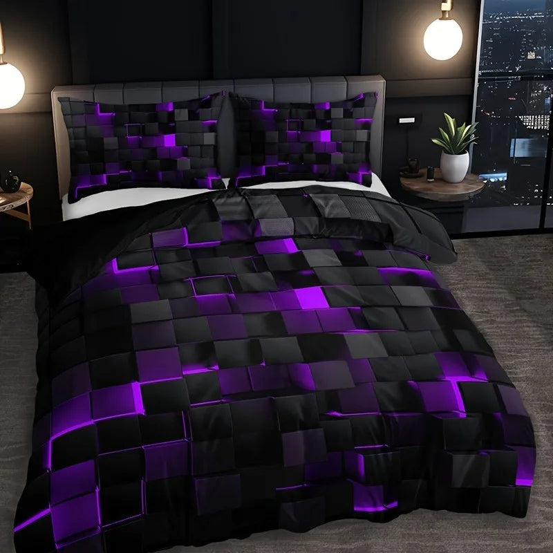 Galaxy Space Duvet Cover Bedding Set . Modern Cosmic Bedroom Collection