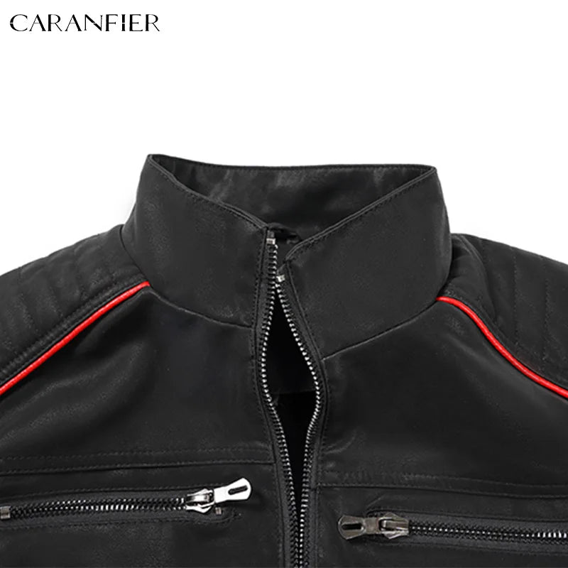 Men’s Retro Leather Moto Jacket