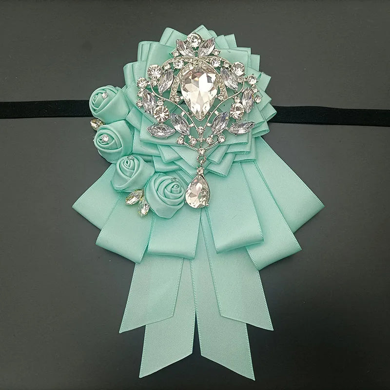 Luxury Handmade Jeweled Men’s Bow Tie | Premium Crystal Brooch Formal Wedding & Business Bow Tie