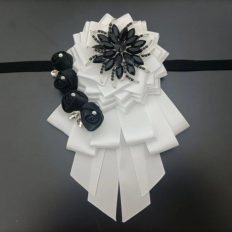 Luxury Handmade Jeweled Men’s Bow Tie | Premium Crystal Brooch Formal Wedding & Business Bow Tie