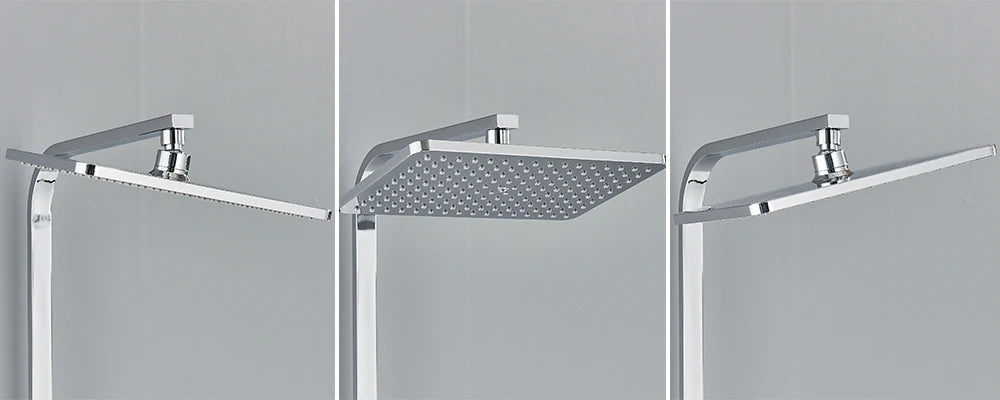 Black Digital Display Thermostatic Shower Faucet Bathroom Thermostatic 4 ways Rainfall Shower Mixer Tap,Shelf and Bidet Faucets