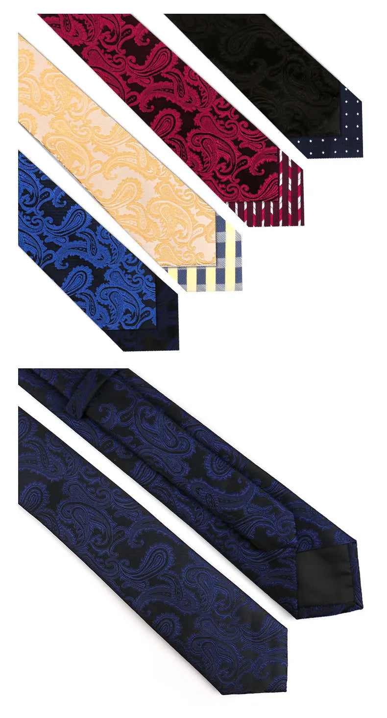 Men's Tie Brand New Fashion Blue Necktie Green Orange Gravatas For Men Paisley Floral Fit Wedding Workplace Slim Dots Wholesale