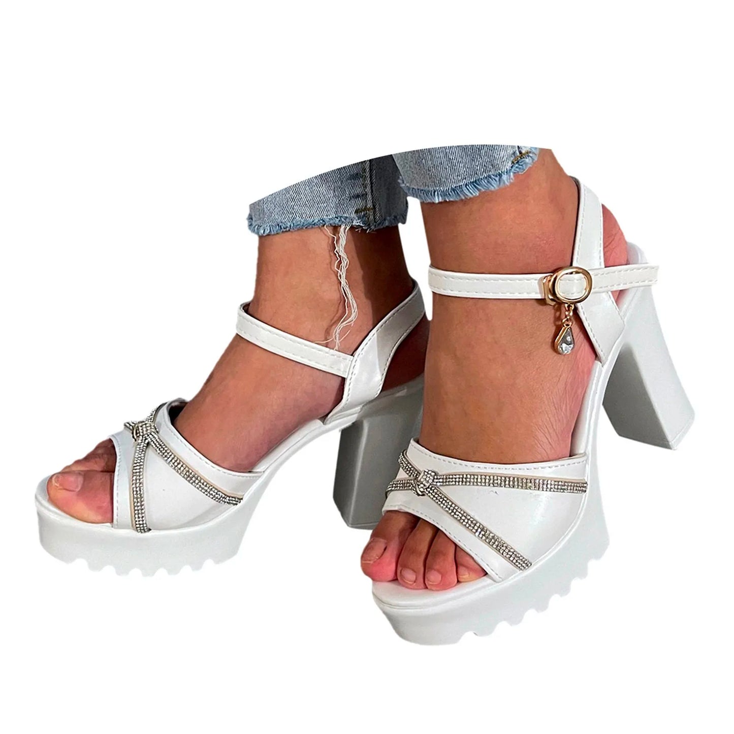 Elegant Chunky Heel Platform Sandals for Women