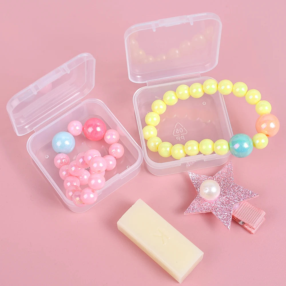 Clear Mini Storage Box Set (6–60 PCS) Stackable Plastic Organizer for Jewelry, Crafts & Small Items