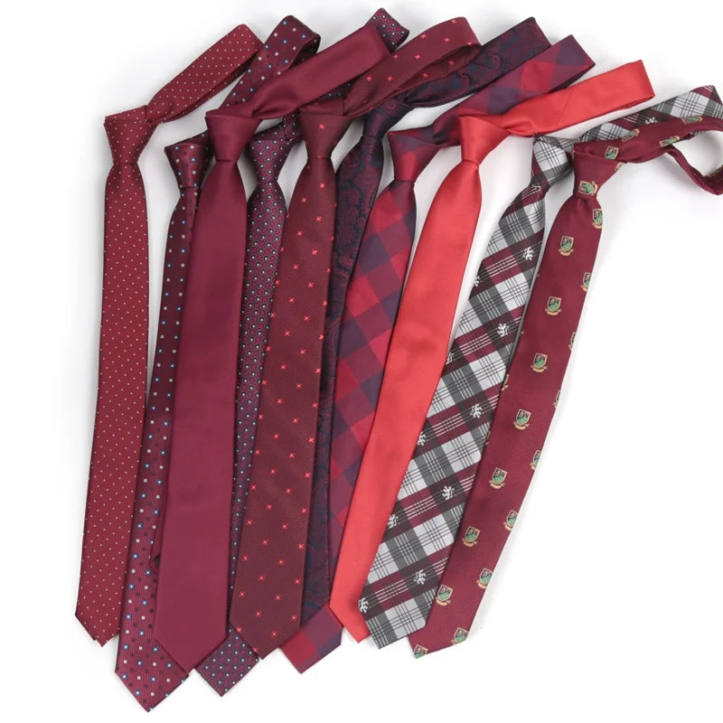 Luxury Men’s Burgundy Tie Set with Pocket Square, Bow Tie & Cufflinks | Wedding & Business Gift Set