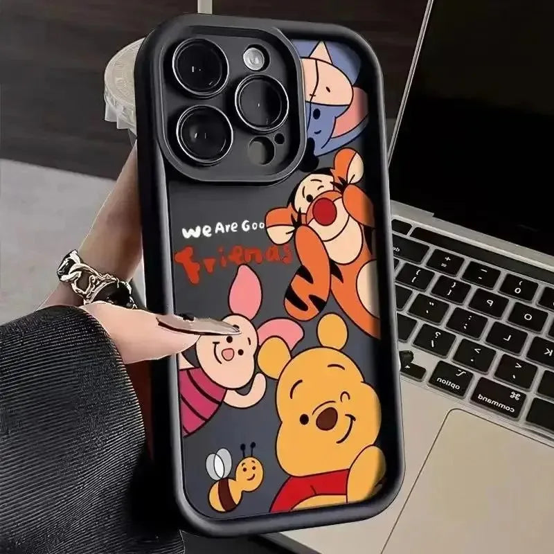 Cute Cartoon Bear Protective Phone Case for iPhone
