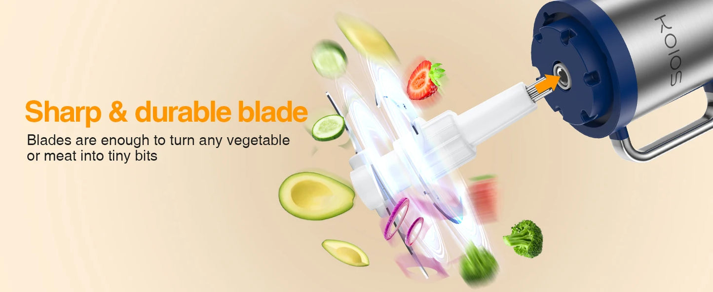 Food Processor & Meat Grinder, 8 Cup Food Processor Mini Electric, 2L 300W Food Chopper for Kitchen