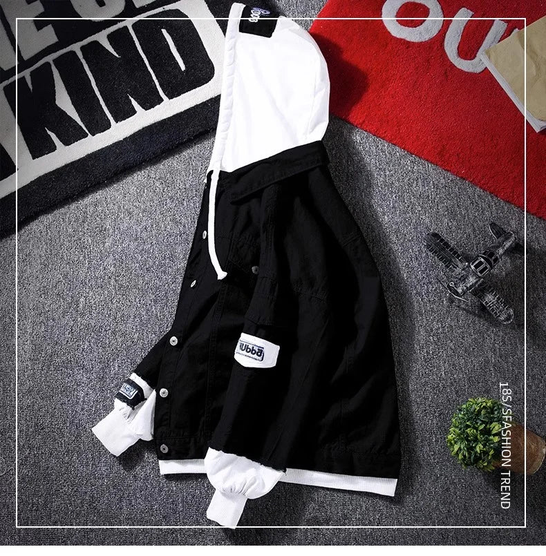 New Spring Autumn Denim Jacket For Men Trendy Korean Style Casual Baseball Uniform Versatile Couple Jacket