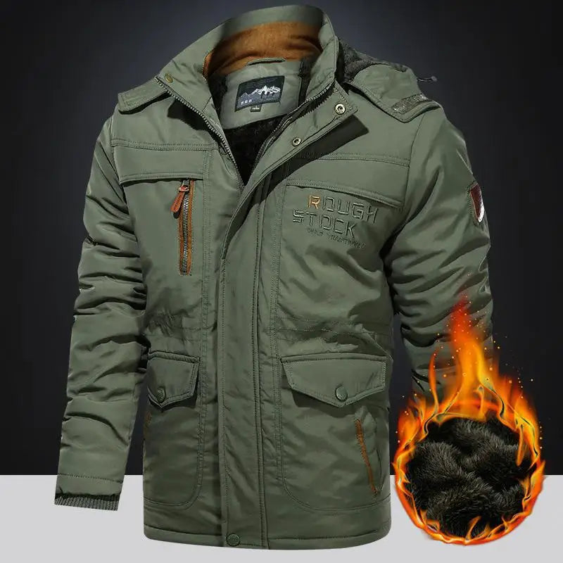 Men’s Winter Fleece Lined Outdoor Parka Jacket