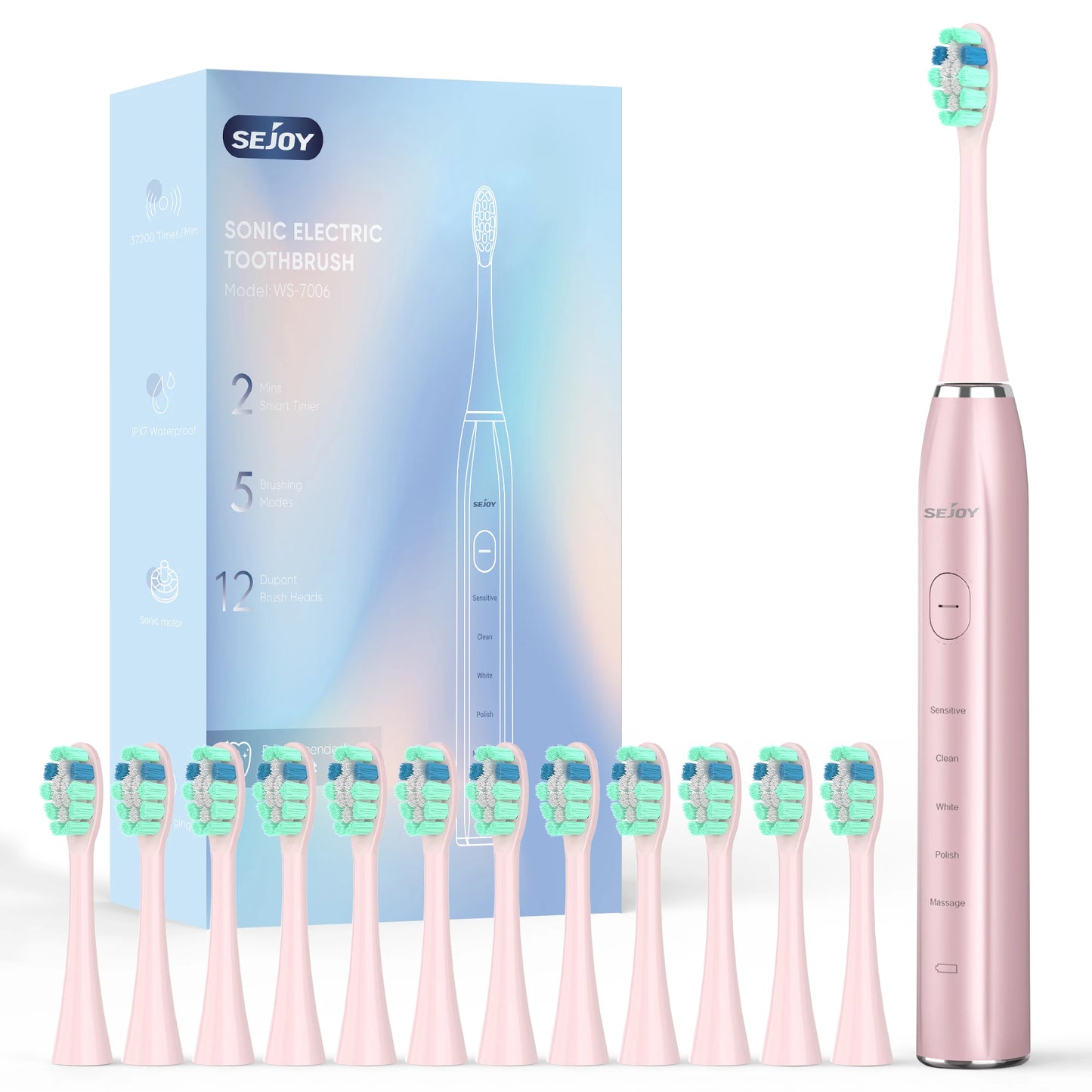 Smart Sonic Electric Toothbrush Rechargeable With 5 Modes