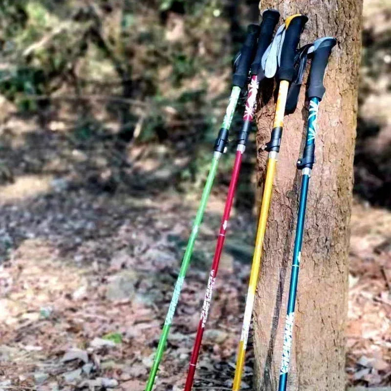 2PCS Ultralight Trekking Poles Set – Foldable Telescopic Nordic Walking Sticks for Hiking, Backpacking & Outdoor Adventures