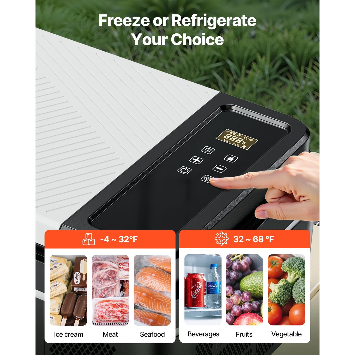 SucceBuy 15–55L Portable Electric Cooler. Compressor Refrigerator Freezer for Car, RV, Camping, Travel, Truck & Outdoor Adventures