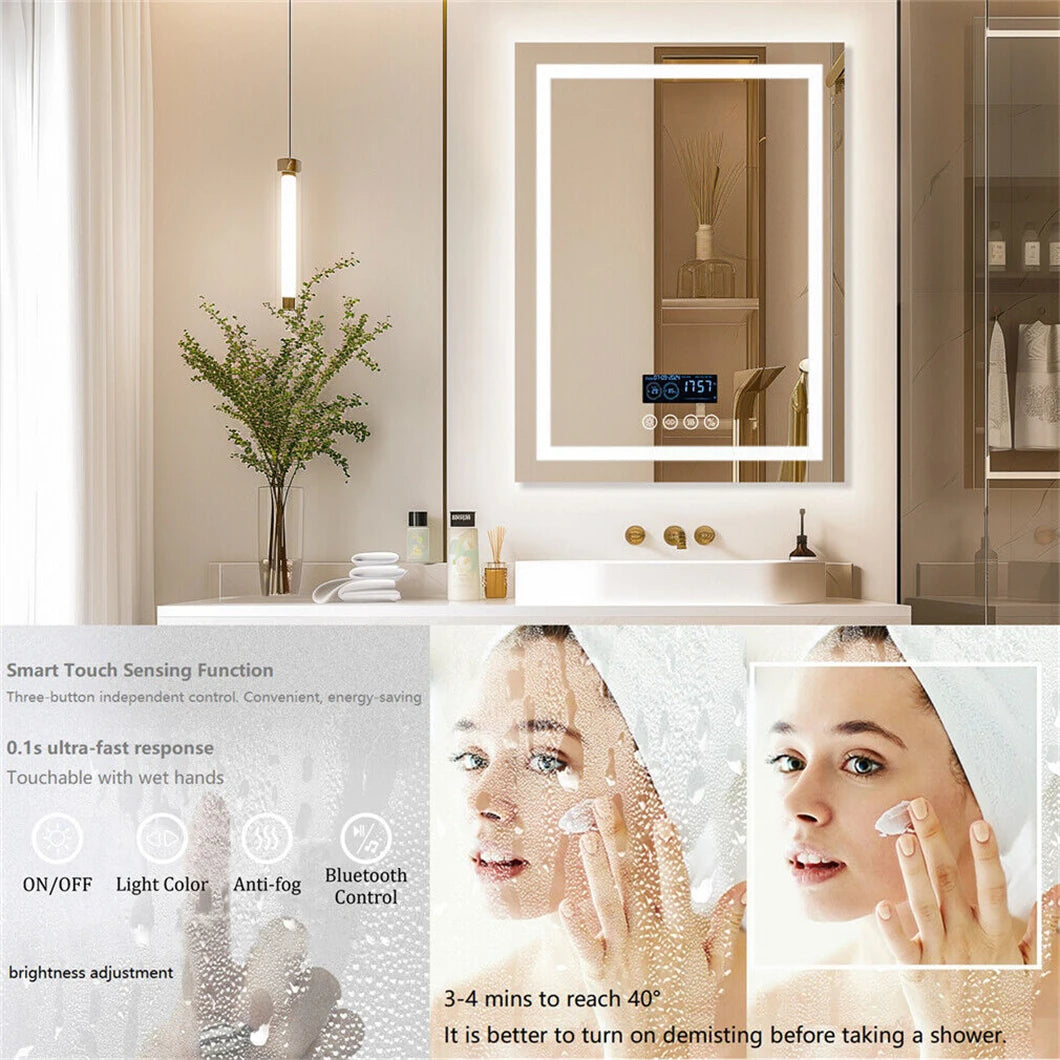 Smart LED Bathroom Mirror Bluetooth Speaker Backlit