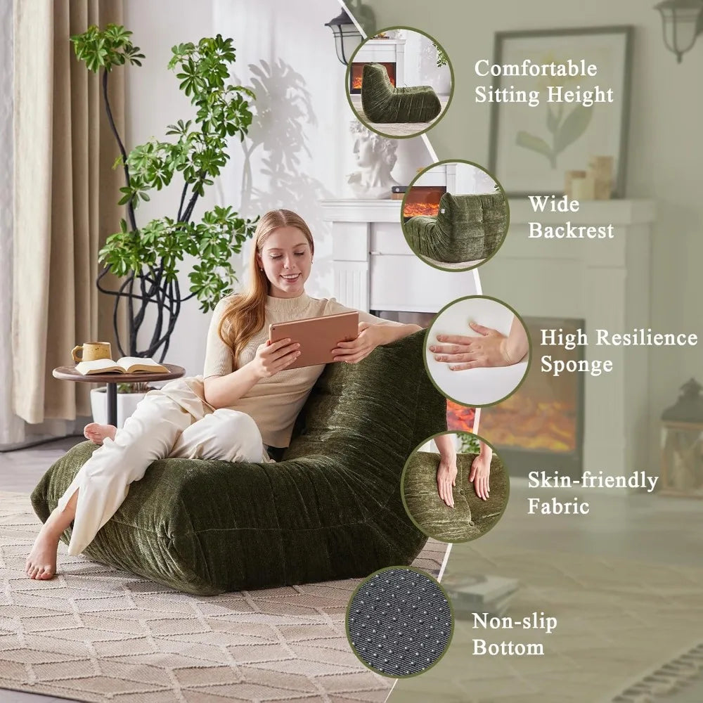 Bean Bag Chair Memory Foam Gaming Sofa For Adults And Teens
