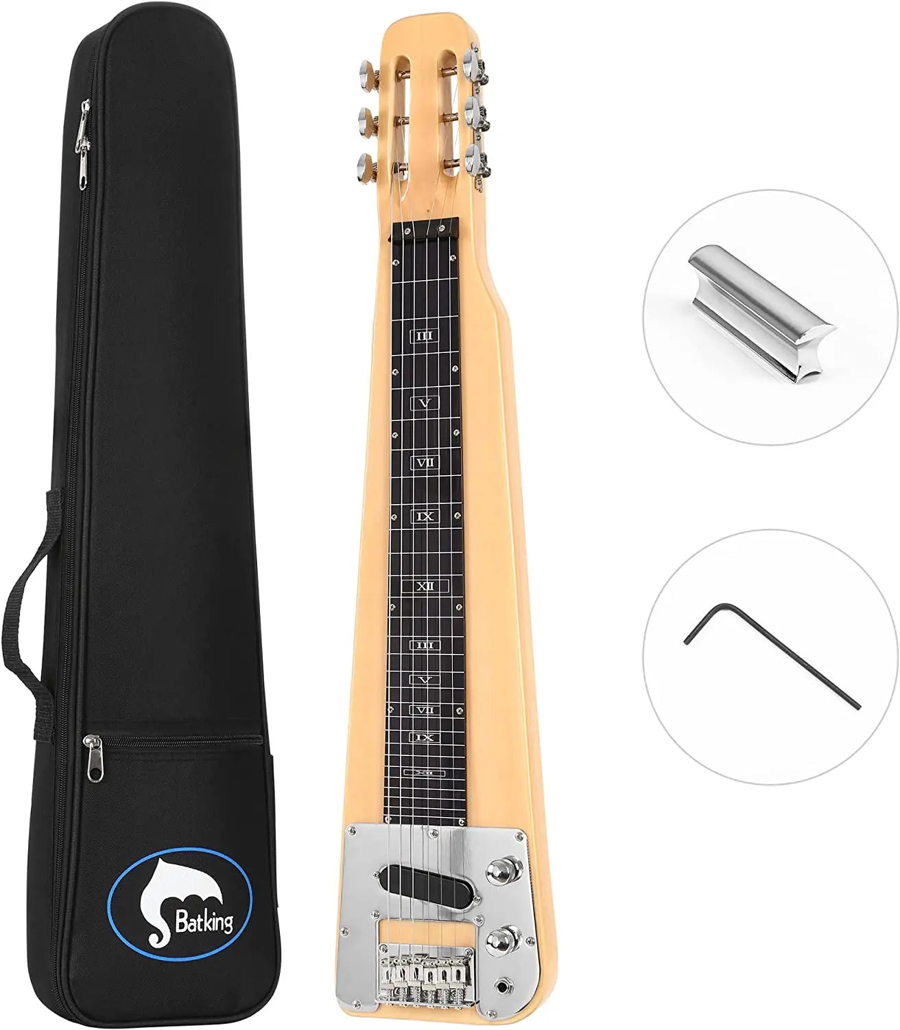 Electric Lap Steel Slide Guitar with Carrying Bag