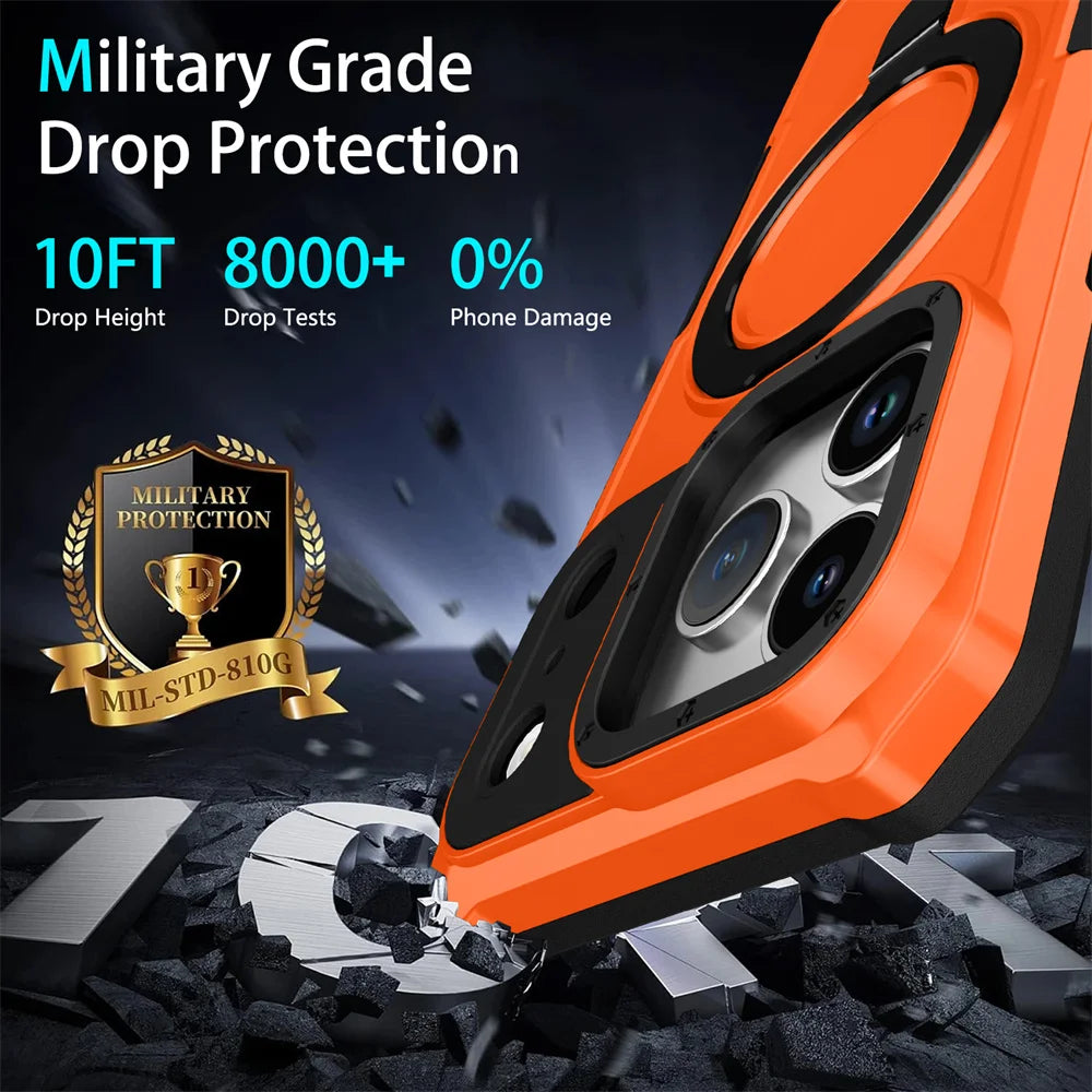 Luxury Anti-Slip Magnetic Stand Phone Case for iPhone 17 16 15 14 13 Pro Max