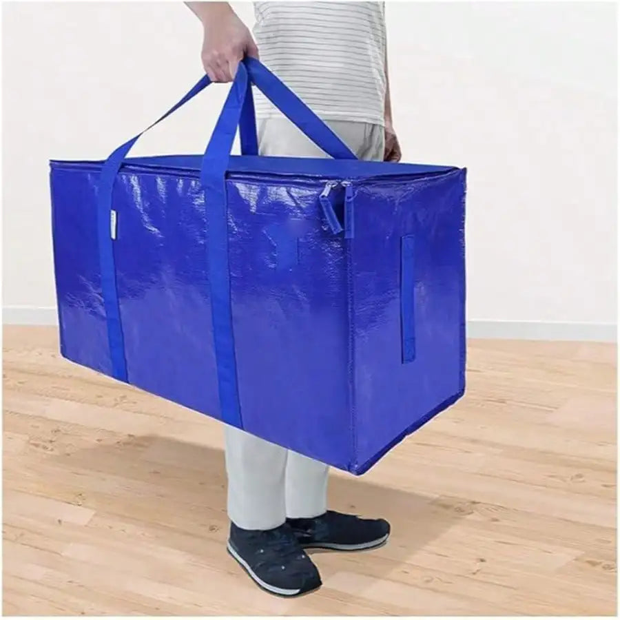6 Pack Extra Large Moving Bags With Zippers & Carrying Handles, Heavy-Duty Storage Tote Moving Boxes For Space Saving