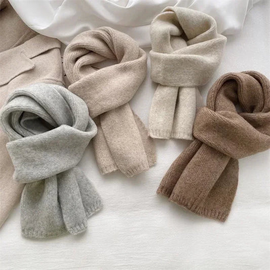 Ladies Cashmere Scarf Women Winter Warm Luxury Solid Color Shawl and Wraps Female Warm Thick Wool Neckerchief Blanket Pashmina