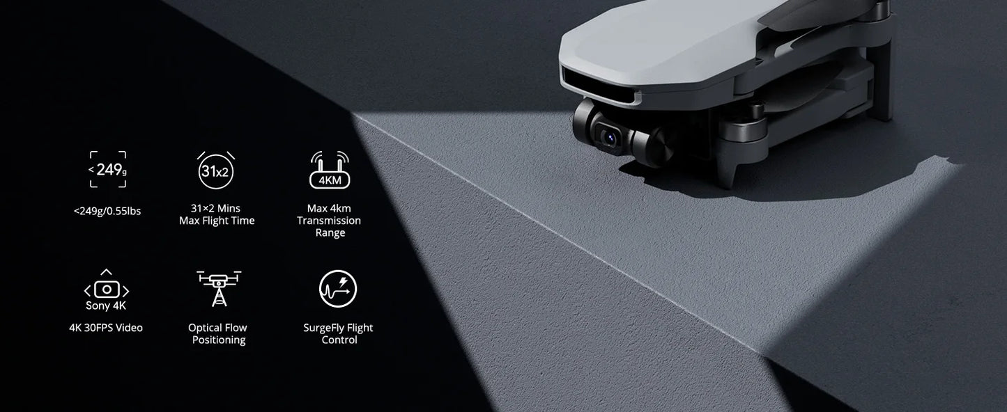 Potensic C0 Single Axis Gimbal 4K GPS Drones Professional Under 249g Max 4-KM for Adults and Beginners ATOM SE