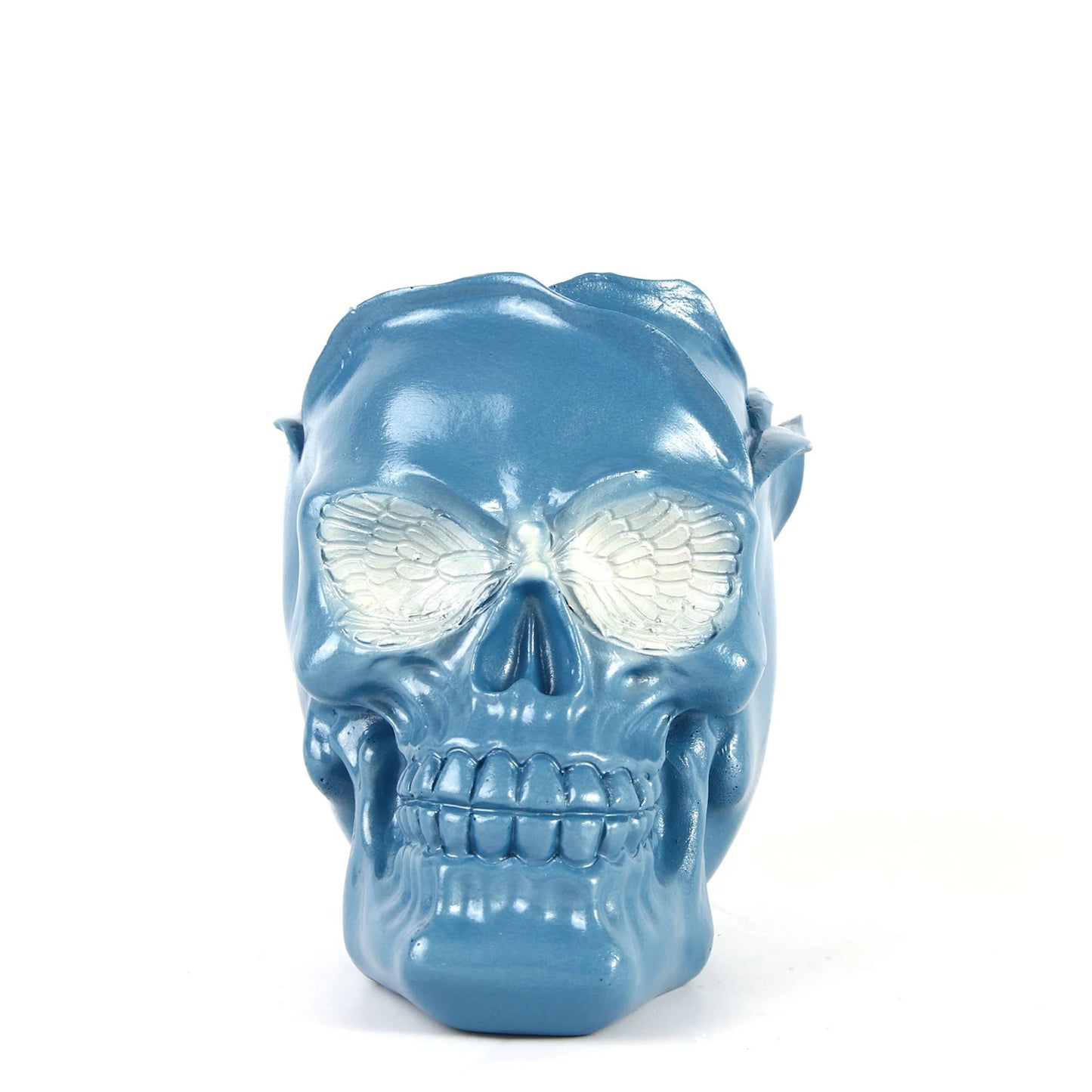 Spooky Halloween Skeleton Candle Holder with Festive Skull Scene for Party Table Decor and Living Room Ambiance