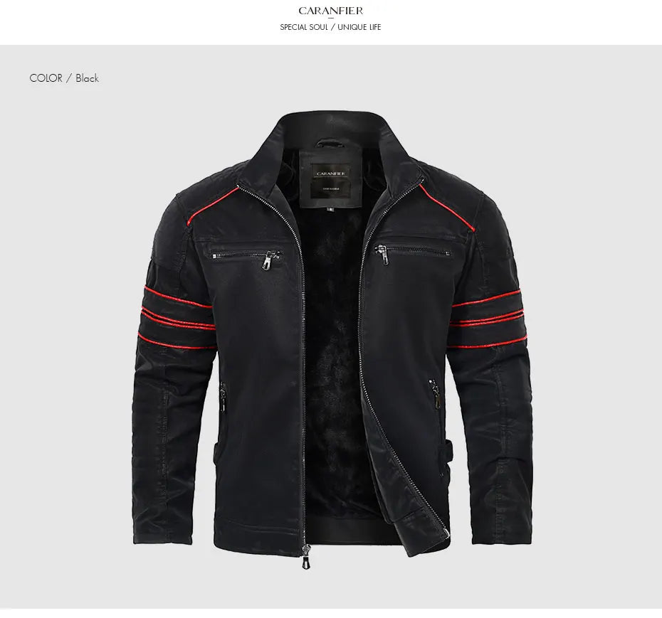 Men’s Retro Leather Moto Jacket